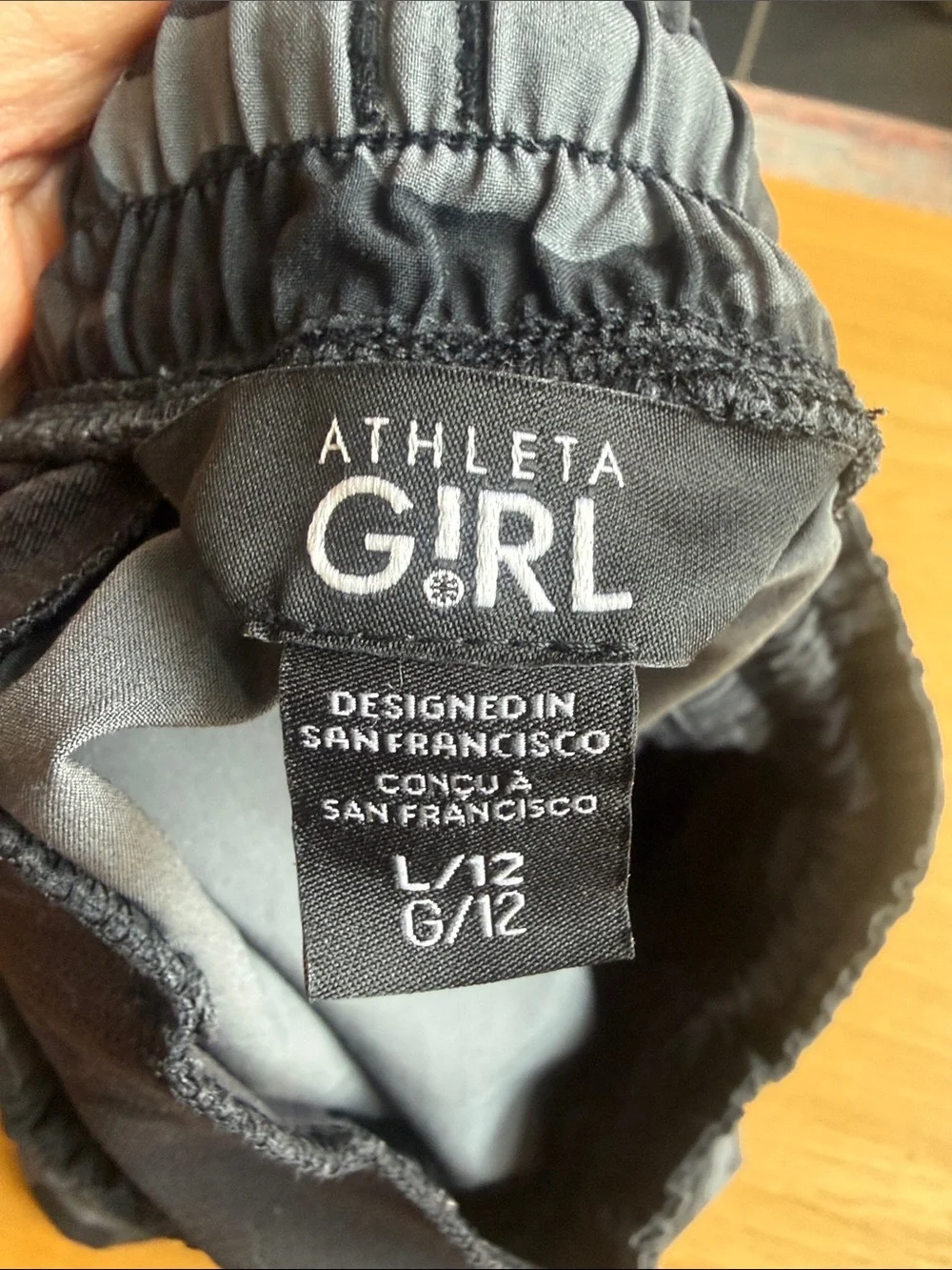 Girls Black Camo Athletic Shorts - Elastic Waist & Zip Pockets